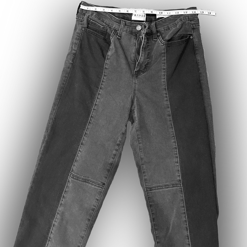 🌺Frayed Denim Pure Wonder Black Cropped 2 Tone Jeans🌸🌺 - Picture 7 of 11